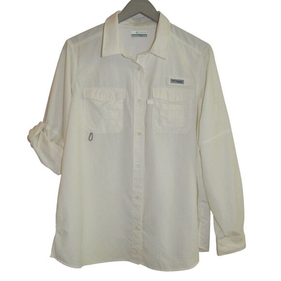 Columbia Tops - Women's Columbia PFG Long Sleeve Button Up Shirt Sz XL